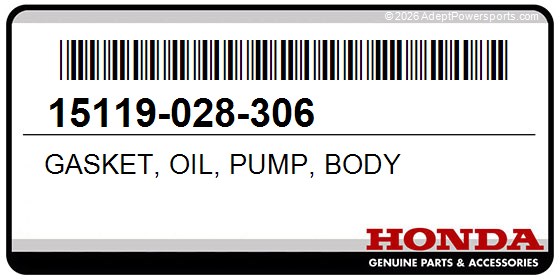 Honda 15119-028-306 Gasket, Oil, Pump, Body