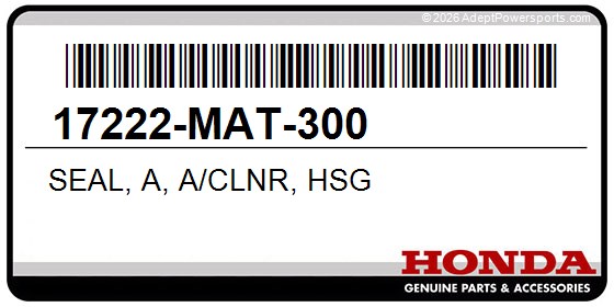 Honda 17222-MAT-300 Seal, A, A/Clnr, Hsg