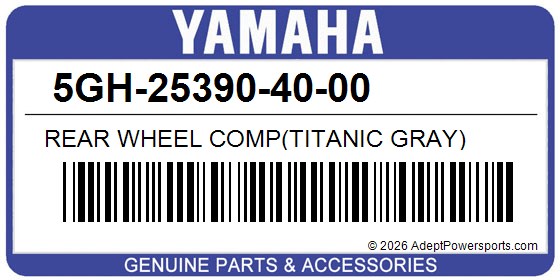 Yamaha 5GH-25390-40-00 Rear Wheel Comp(Titanic Gray)