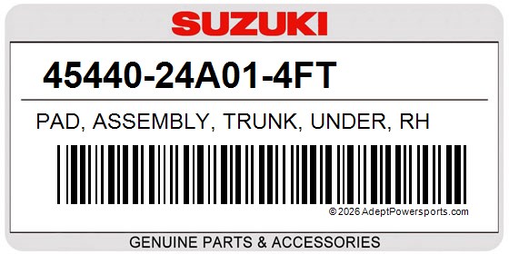 Suzuki 45440-24A01-4FT Pad, Assembly, Trunk, Under, Rh