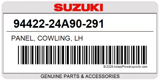 Suzuki 94422-24A90-291 Panel, Cowling, Lh