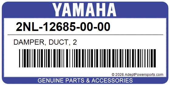 Yamaha 2NL-12685-00-00 Damper, Duct, 2
