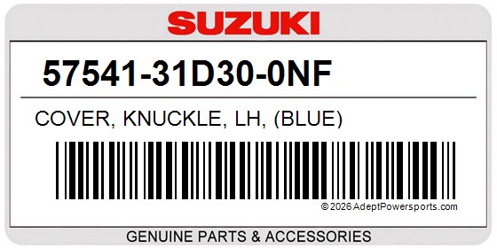 Suzuki 57541-31D30-0NF Cover, Knuckle, Lh, (Blue)