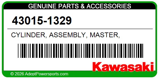 Kawasaki 43015-1329 Cylinder, Assembly, Master,