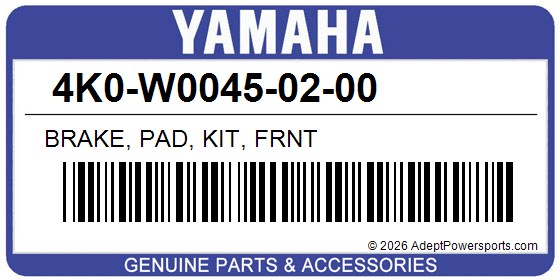 Yamaha 4K0-W0045-02-00 Brake, Pad, Kit, Frnt