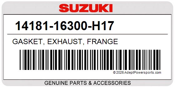 Suzuki 14181-16300-H17 Gasket, Exhaust, Frange