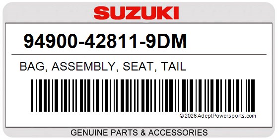 Suzuki 94900-42811-9DM Bag, Assembly, Seat, Tail