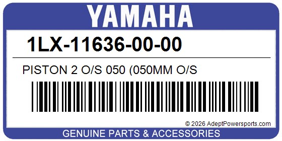 Yamaha 1LX-11636-00-00 Piston 2 O/S 050 (050Mm O/S