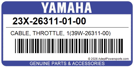 Yamaha 23X-26311-01-00 Cable, Throttle, 1(39W-26311-00)