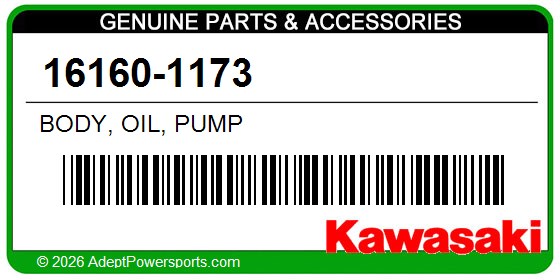 Kawasaki 16160-1173 Body, Oil, Pump