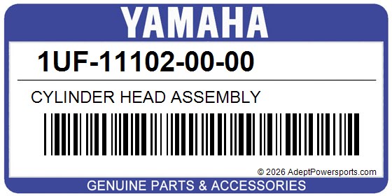 Yamaha 1UF-11102-00-00 Cylinder Head Assembly