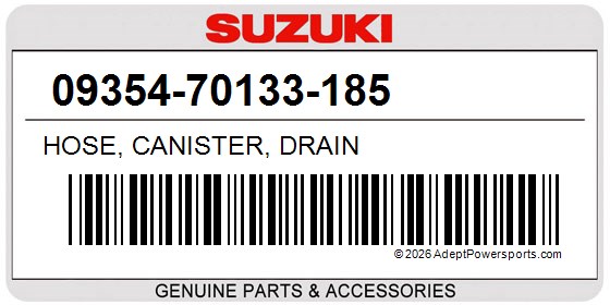 Suzuki 09354-70133-185 Hose, Canister, Drain