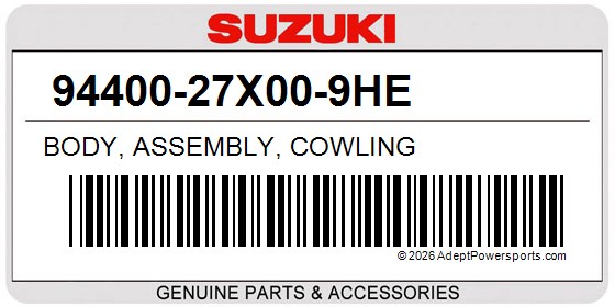 Suzuki 94400-27X00-9HE Body, Assembly, Cowling