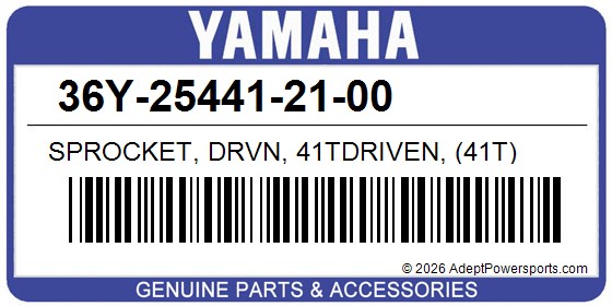 Yamaha 36Y-25441-21-00 Sprocket, Drvn, 41Tdriven, (41T)