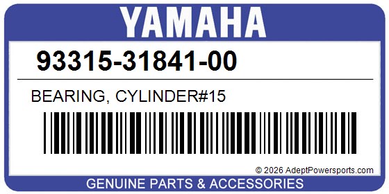 Yamaha 93315-31841-00 Bearing, Cylinder#15