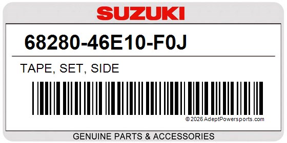 Suzuki 68280-46E10-F0J Tape, Set, Side