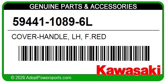 Kawasaki 59441-1089-6L Cover-Handle, Lh, F.Red