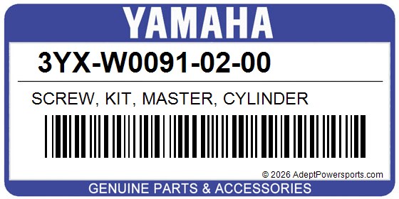 Yamaha 3YX-W0091-02-00 Screw, Kit, Master, Cylinder