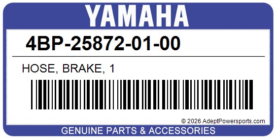 Yamaha 4BP-25872-01-00 Hose, Brake, 1