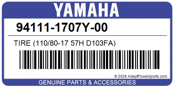 Yamaha 94111-1707Y-00 Tire (110/80-17 57H D103fa)