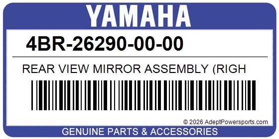 Yamaha 4BR-26290-00-00 Rear View Mirror Assembly (Righ