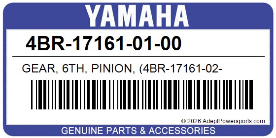 Yamaha 4BR-17161-01-00 Gear, 6Th, Pinion, (4Br-17161-02-