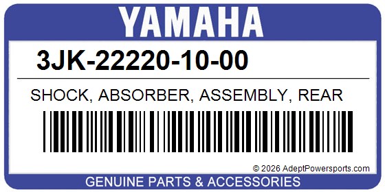 Yamaha 3JK-22220-10-00 Shock, Absorber, Assembly, Rear