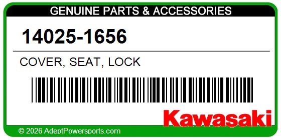 Kawasaki 14025-1656 Cover, Seat, Lock