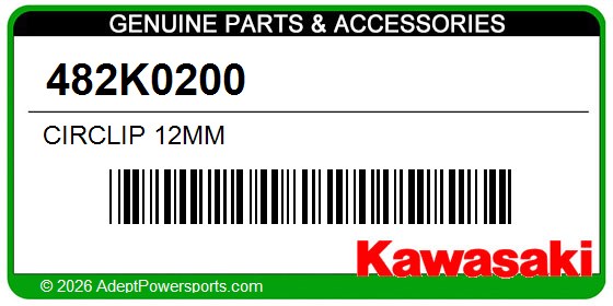 Kawasaki 482K0200 Circlip 12Mm