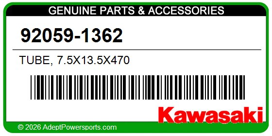 Kawasaki 92059-1362 Tube, 7.5X13.5X470