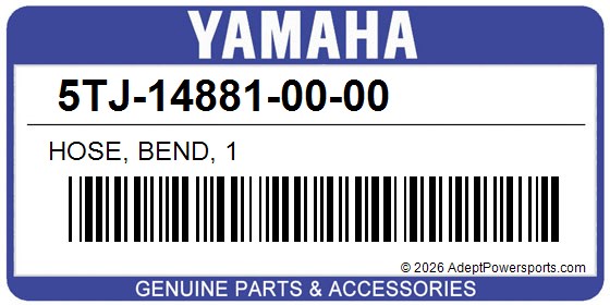 Yamaha 5TJ-14881-00-00 Hose, Bend, 1