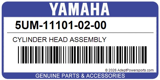 Yamaha 5UM-11101-02-00 Cylinder Head Assembly
