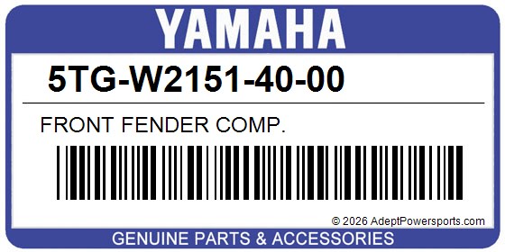 Yamaha 5TG-W2151-40-00 Front Fender Comp.