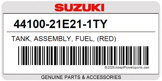 Suzuki 44100-21E21-1TY Tank, Assembly, Fuel, (Red)