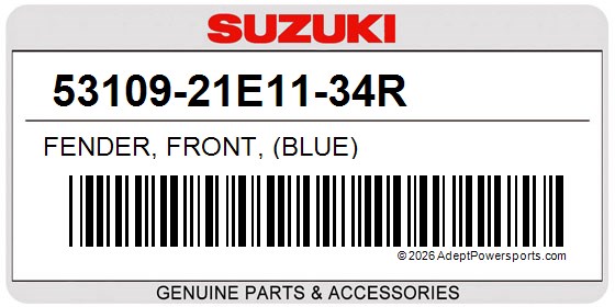 Suzuki 53109-21E11-34R Fender, Front, (Blue)