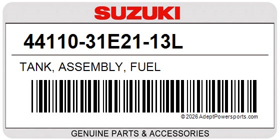 Suzuki 44110-31E21-13L Tank, Assembly, Fuel