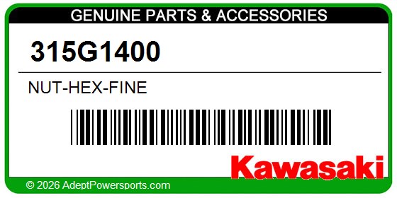 Kawasaki 315G1400 Nut-Hex-Fine