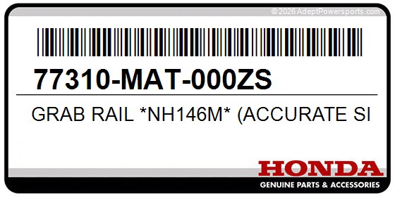 Honda 77310-MAT-000ZS Grab Rail *Nh146m* (Accurate Silver Metallic)