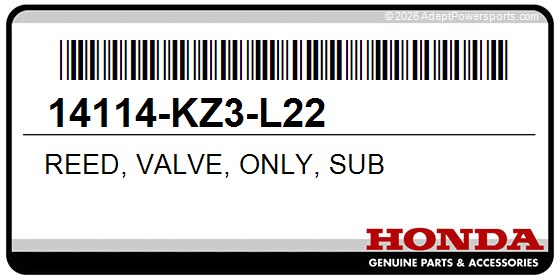 Honda 14114-KZ3-L22 Reed, Valve, Only, Sub