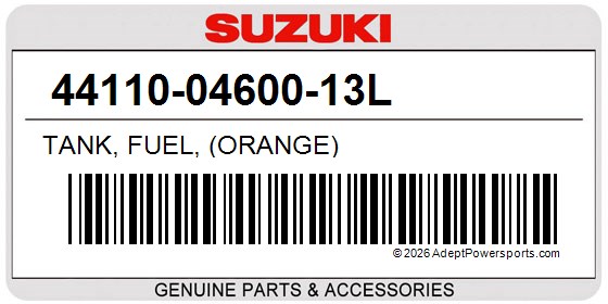 Suzuki 44110-04600-13L Tank, Fuel, (Orange)
