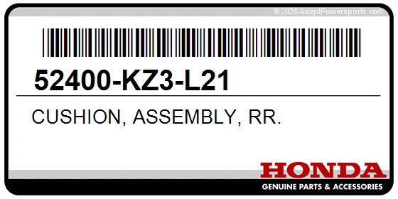 Honda 52400-KZ3-L21 Cushion, Assembly, Rr.