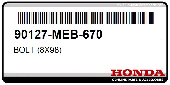 Honda 90127-MEB-670 Bolt (8X98)