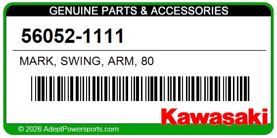 Kawasaki 56052-1111 Mark, Swing, Arm, 80
