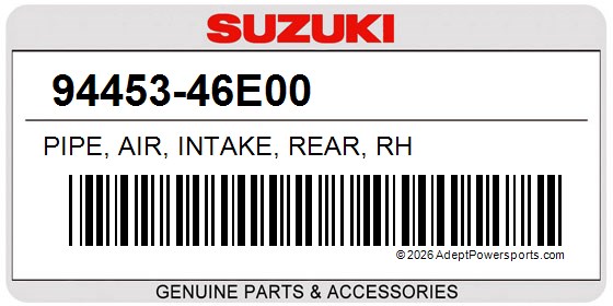 Suzuki 94453-46E00 Pipe, Air, Intake, Rear, Rh
