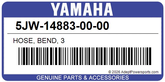 Yamaha 5JW-14883-00-00 Hose, Bend, 3