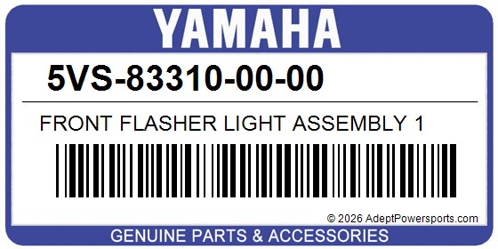 Yamaha 5VS-83310-00-00 Front Flasher Light Assembly 1