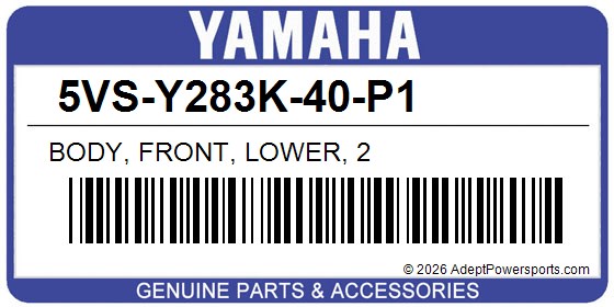 Yamaha 5VS-Y283K-40-P1 Body, Front, Lower, 2