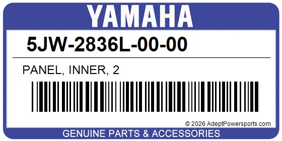 Yamaha 5JW-2836L-00-00 Panel, Inner, 2