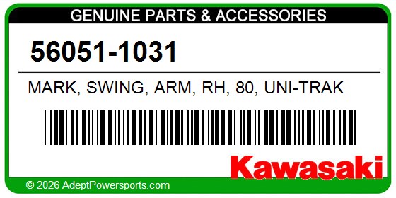 Kawasaki 56051-1031 Mark, Swing, Arm, Rh, 80, Uni-Trak