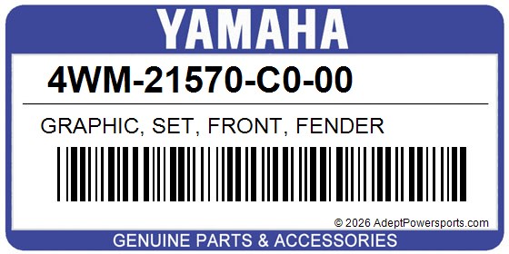 Yamaha 4WM-21570-C0-00 Graphic, Set, Front, Fender